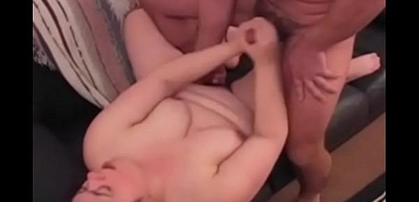  Playing With Cum On Her BBW Tits To Make Him Cum